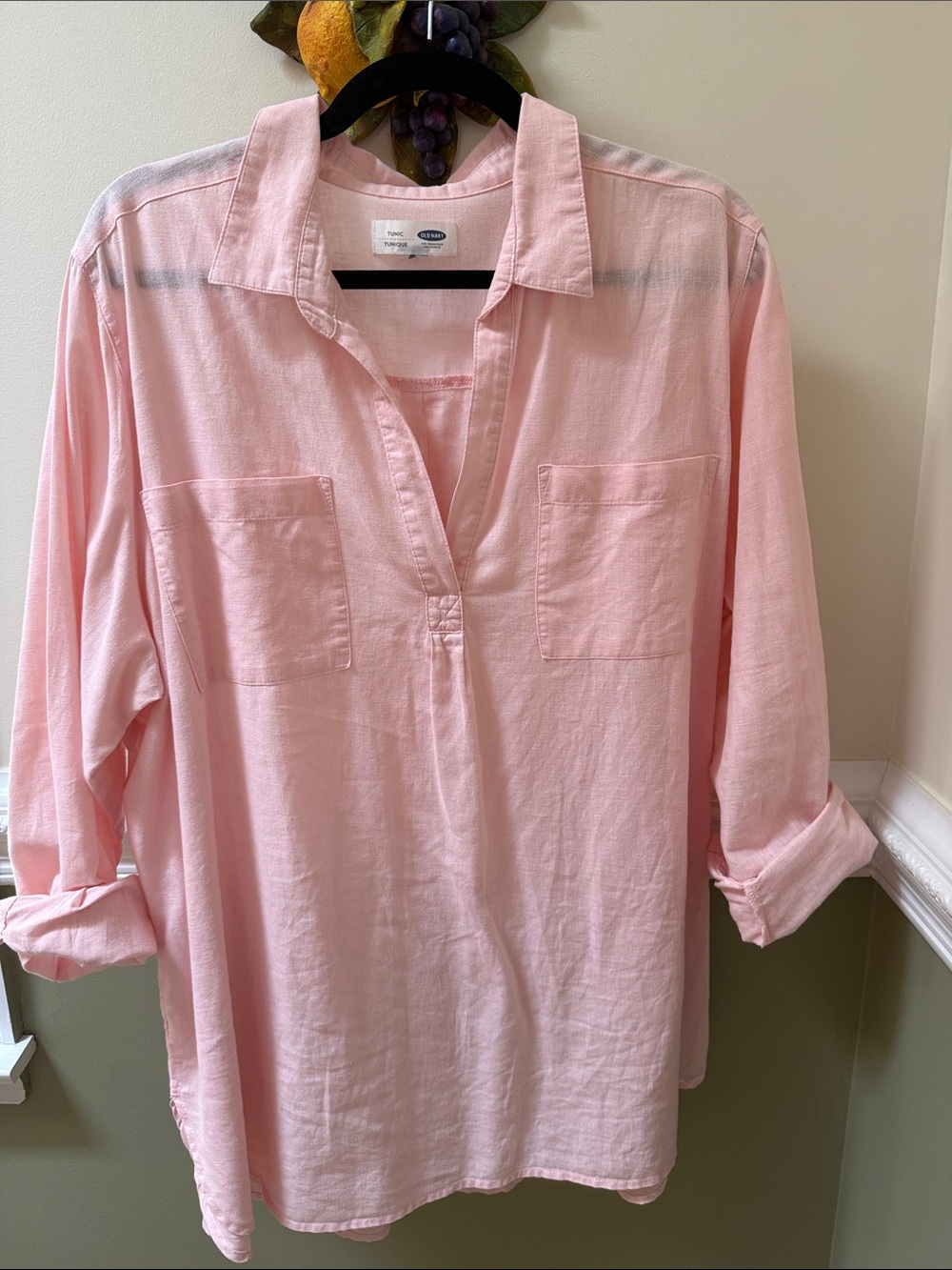 Old Navy. Soft Pinkish/ peach Tunic Blouse